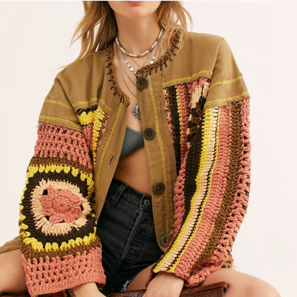 🌟1 LEFT🌟Free People Bohemian Sweater Jacket - Picture 6 of 8